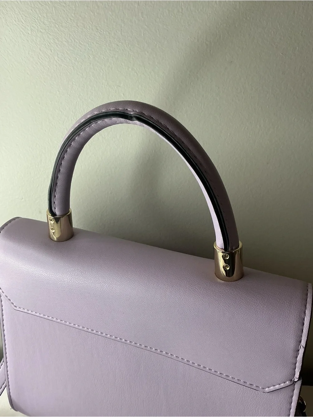ALDO Lilac Crossbody Tote Handle Bag with Gold Butterfly Chain and Charms